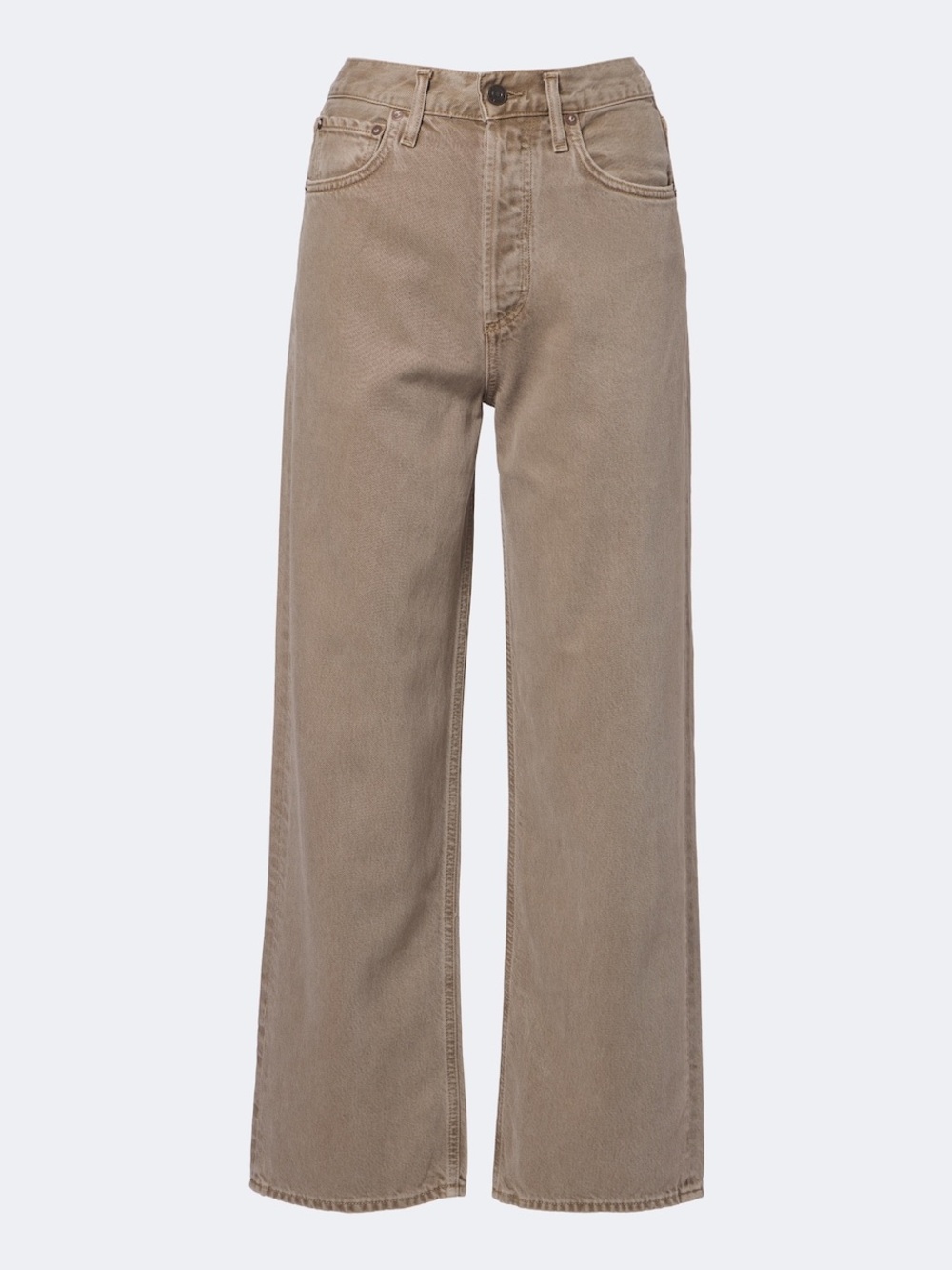 Agolde Wide Leg Jeans in Khaki